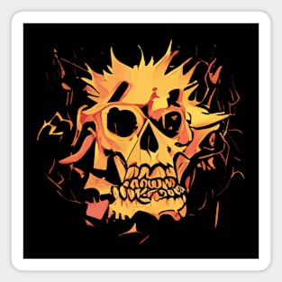 The Golden Skull Magnet